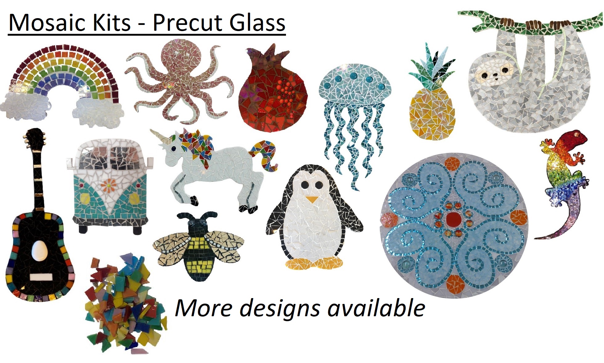 Indoor Mosaic Kits - Precut Glass